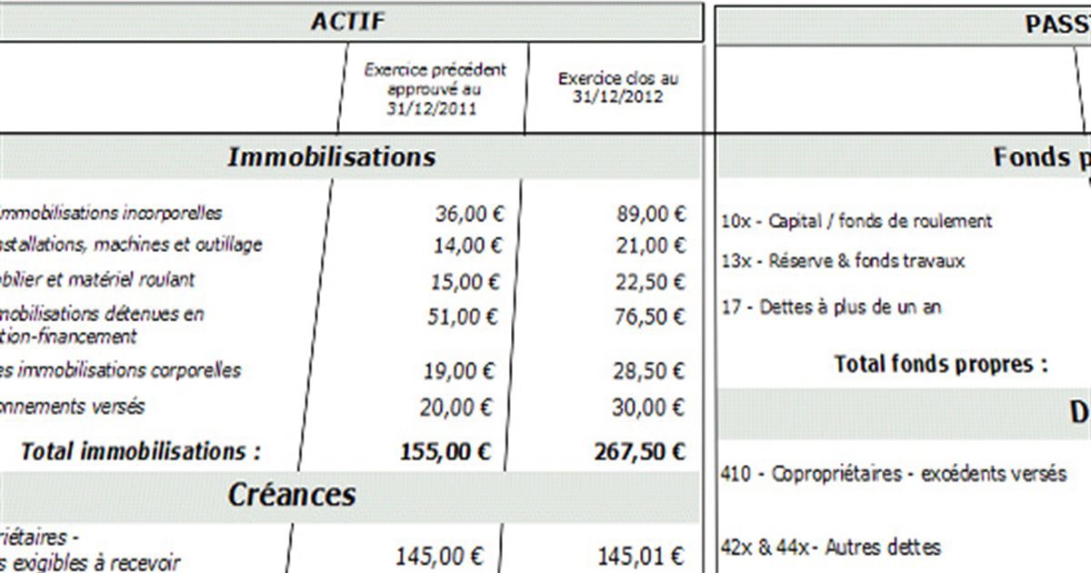 Le Bilan Comptable Activa Conseils